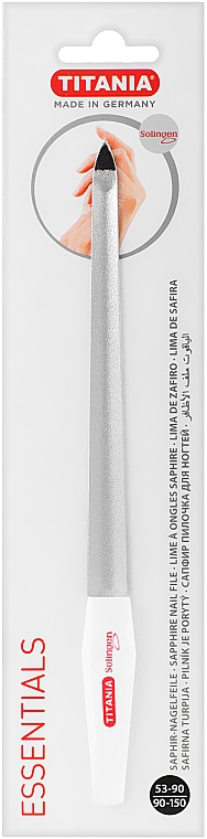 Пилочка для ногтей изогнутая с микросапфировым покрытием размер 8 - Titania Soligen Saphire Nail File