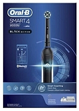 Електрична зубна щітка, чорна - Oral-B Smart4 4000 Black Edition Rechargeable Toothbrush — фото N1