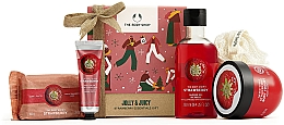 Парфумерія, косметика Набір, 5 продуктів - The Body Shop Jolly & Juicy Strawberry Essentials Gift Set