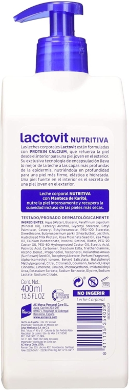 Питательное молочко для тела - Lactovit Nourishing Body Milk — фото N2