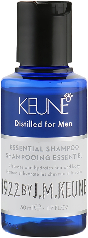 Шампунь для мужчин "Основной Уход" - Keune 1922 Shampoo Essential Distilled For Men Travel Size — фото N1
