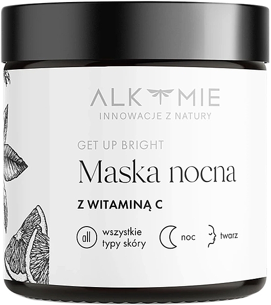 Нічна маска для обличчя з вітаміном С - Alkmie Get Up Bright — фото N1