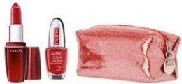 Духи, Парфюмерия, косметика Набор - Pupa Perfect Match Kit Lover Red Special Edition (lipstick/3.5ml + Nails/5ml + bag)