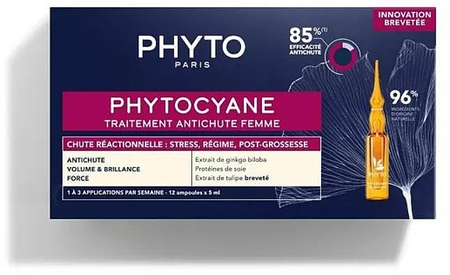 Ампули проти випадіння волосся - Phyto Phytocyane Treatment — фото N1