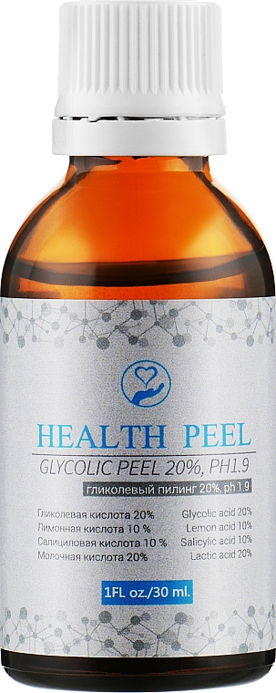 Гліколевий пілінг 20% - Health Peel Glycolic Peel, pH 1.9 — фото N1