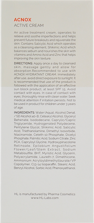 Крем для лица "Активный" - Holy Land Cosmetics Acnox Active Cream — фото N3