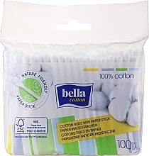 Ватные палочки в полиэтиленовой упаковке, 100шт - Bella — фото N2