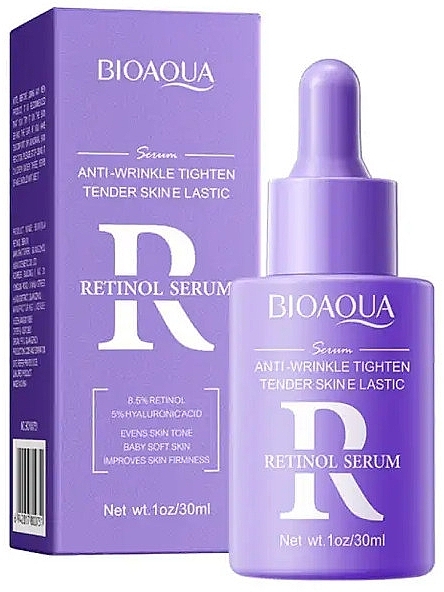 Сыворотка с ретинолом против морщин - Bioaqua Anti-Wrinkle Tighten Tender Skin Retinol Serum — фото N1