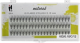 Парфумерія, косметика Накладні пучки, C 12mm - Ibra 10 Flares Eyelash Knot Free Naturals