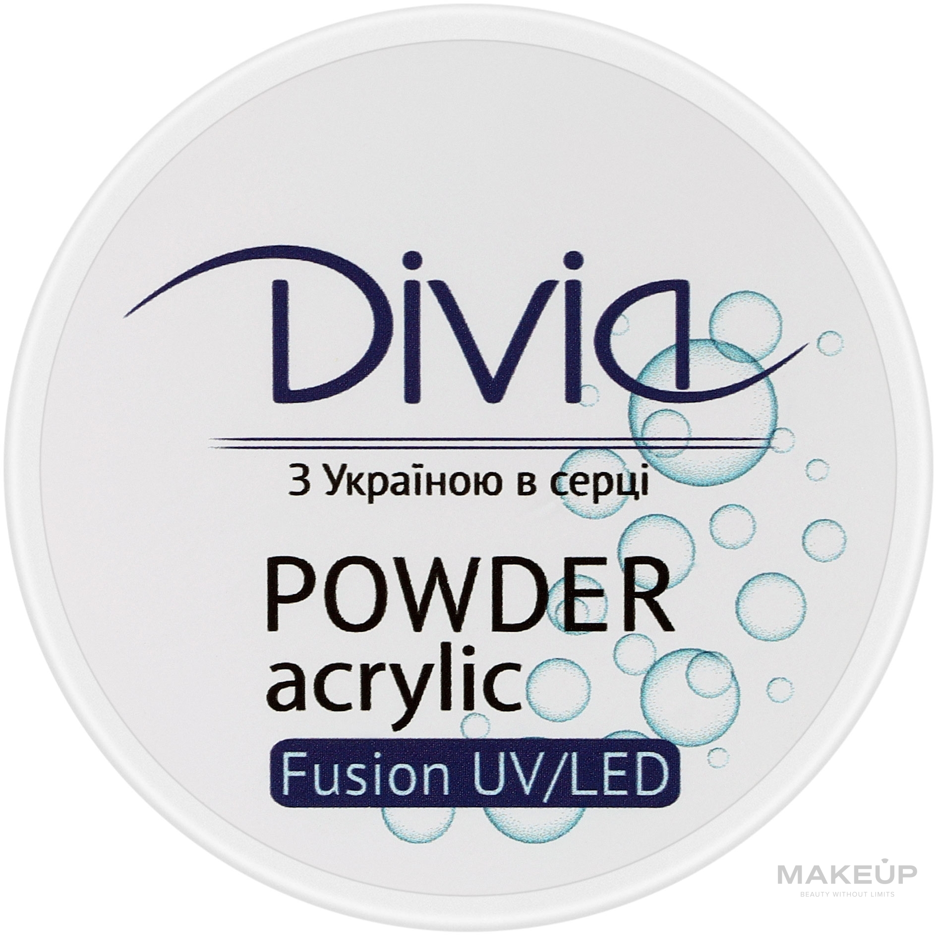 Акрилова пудра для нарощування нігтів, Di1816 - Divia Acrylic Powder Fusion UV/LED — фото 32g