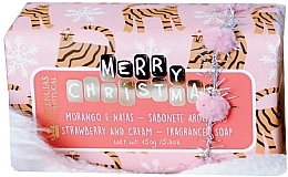 Мило "Полуниця та вершки" - Essencias De Portugal Merry Christmas Strawberry And Cream Soap — фото N1