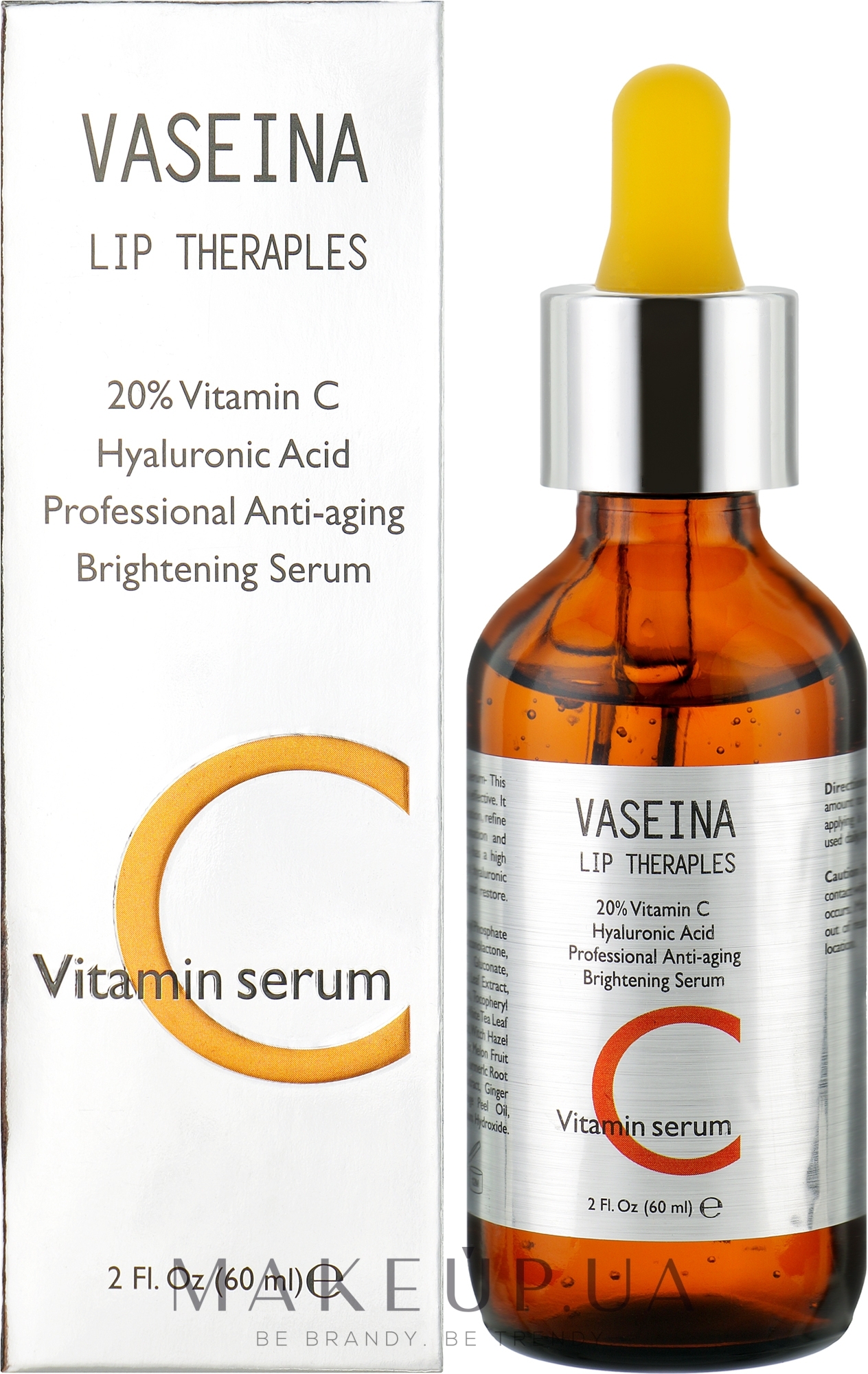 Сироватка для обличчя з вітаміном С 20% і гіалуроновою кислотою - Vaseina Vitamin C Serum — фото 60ml