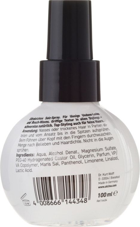 Спрей для волосся з морською сіллю - Alcina #ALCINASTYLE Sea Salt Spray — фото N2