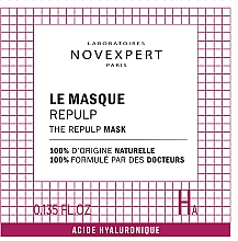 Маска для обличчя з гіалуроновою кислотою - Novexpert Hyaluronic Acid The Repulp Mask (пробник) — фото N1