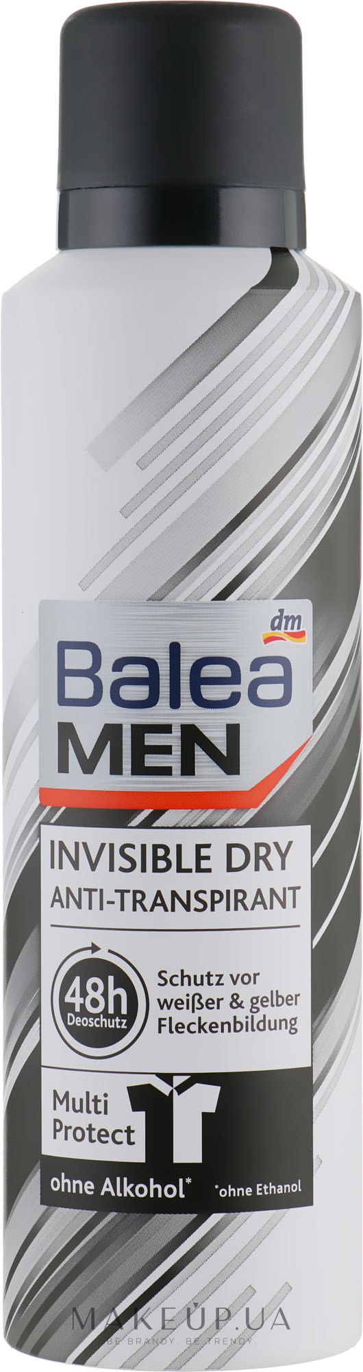 Дезодорант-антиперспірант спрей "Невидимий" - Balea Men Invisible Dry Anti-Transpirant Deodorant — фото 200ml
