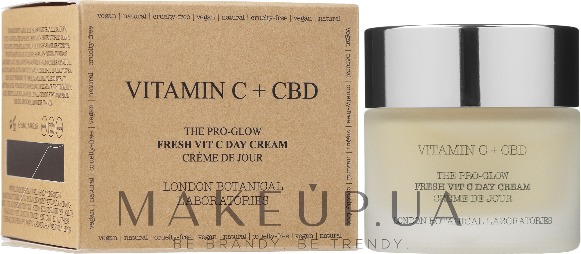 Крем для лица дневной - London Botanical Laboratories Vitamin c + CBD The Pro-Glow Fresh Vit C Day Cream — фото 50ml