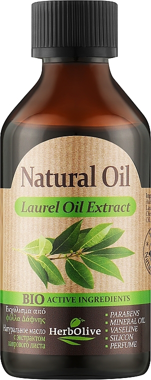 Натуральна олія з екстракту листя лавра - Madis HerbOlive Natural Oil — фото N1