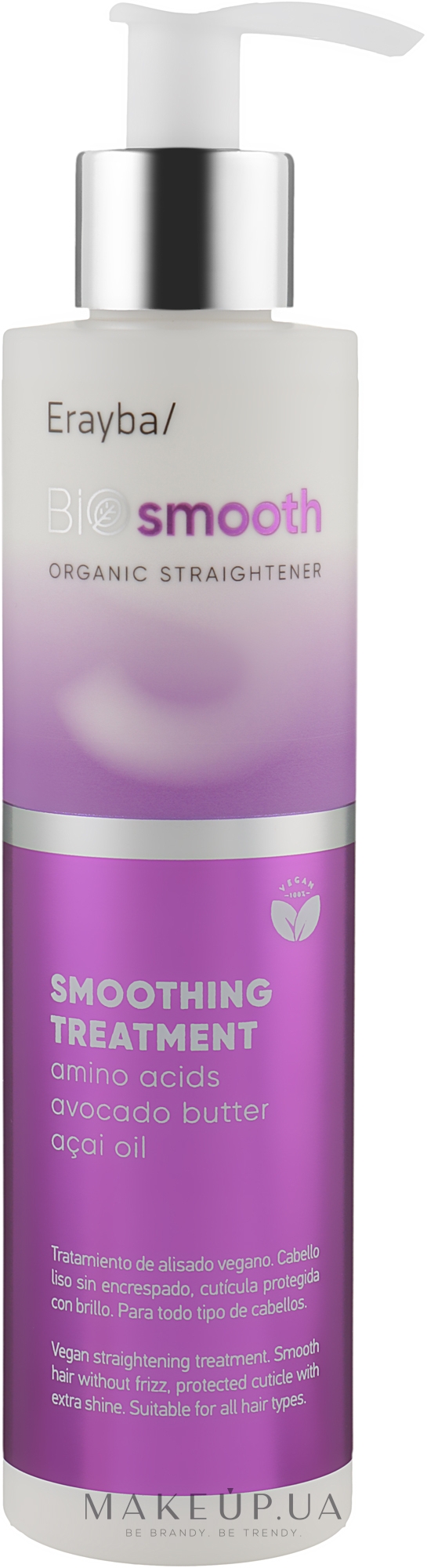 Флюид для выпрямления волос - Erayba Bio Smooth Organic Straightener Smoothing Treatment — фото 200ml