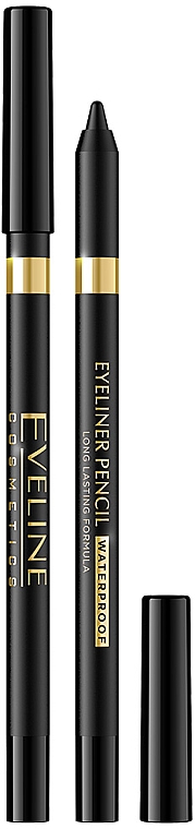 Водостійкий олівець для очей - Eveline Cosmetics Eyeliner Pencil — фото N1
