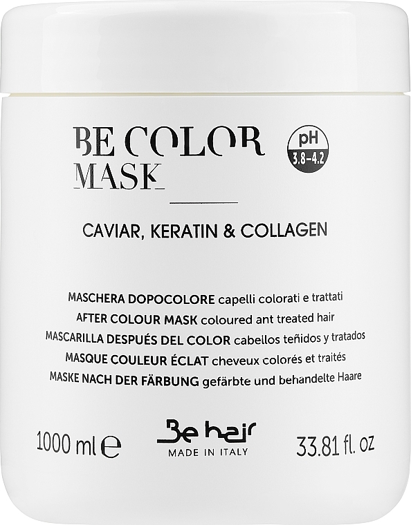 Маска для фарбованого волосся, з ікрою та кератином - Be Hair Be Color Caviar, Keratin And Collagen Mask — фото N3