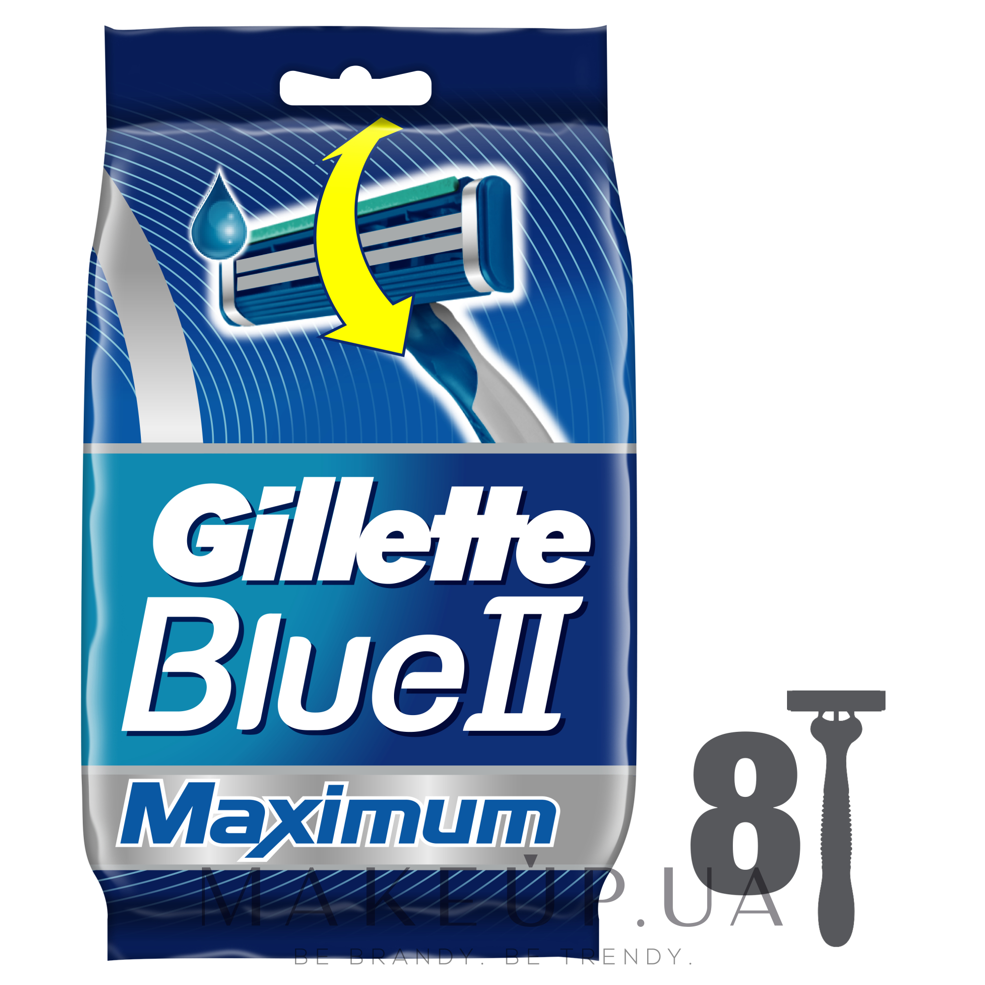 Набор одноразовых станков для бритья, 8шт - Gillette Blue II Maximum — фото 8шт
