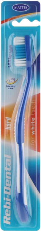Зубна щітка Rebi-Dental M43, з жорсткою щетиною, синя - Mattes — фото N1