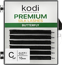 Парфумерія, косметика Накладні вії Butterfly Green C 0.07 (6 рядів: 10 мм) - Kodi Professional