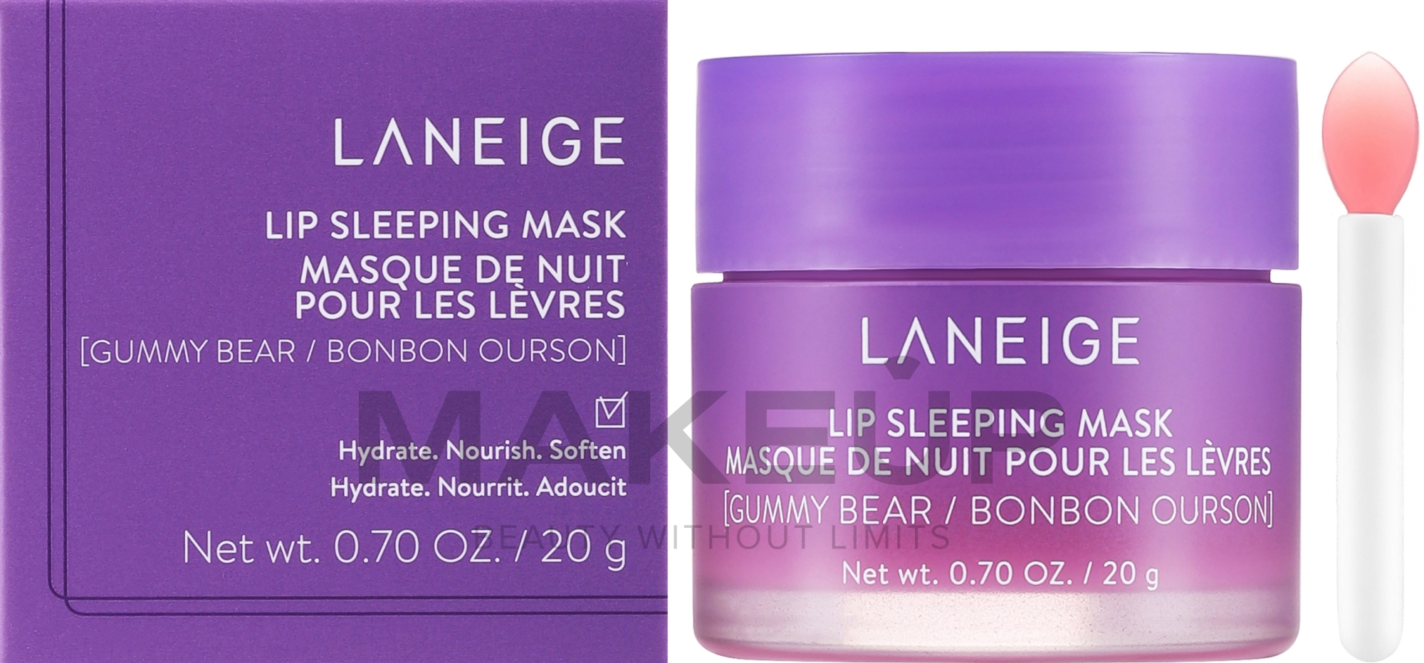 Інтенсивно відновлювальна нічна маска для губ - Laneige Sleeping Care Lip Sleeping Mask Gummy Bear — фото 20g