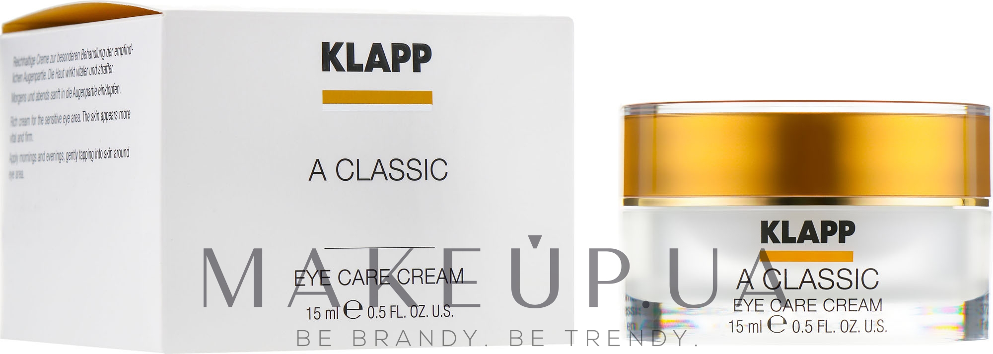 Крем для повік "Вітамін А" - Klapp A Classic Eye Care Cream — фото 15ml