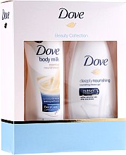 Духи, Парфюмерия, косметика Набор - Dove Beauty (gel/250/ml + milk/250ml)