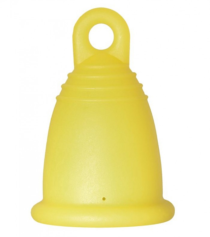 Менструальна чаша з петлею, розмір XL, жовта - MeLuna Soft Menstrual Cup Ring — фото N1