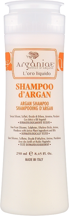 Шампунь для всех типов волос - Arganiae L'oro Liquido Argan Shampoo — фото N1