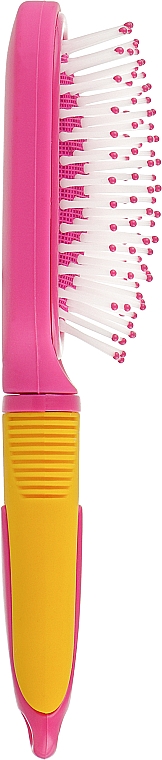 Щетка для волос детская массажная, желто-розовая - Titania  — фото N3