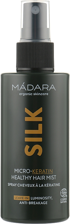 Спрей для волос с микрокератином - Madara Cosmetics Silk Micro-Keratin Healthy Hair Mist — фото N1