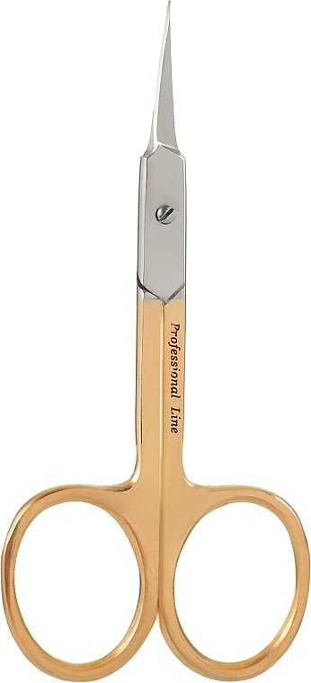 Ножницы маникюрные HM-08, изогнутые, золото - Beauty Luxury — фото N1