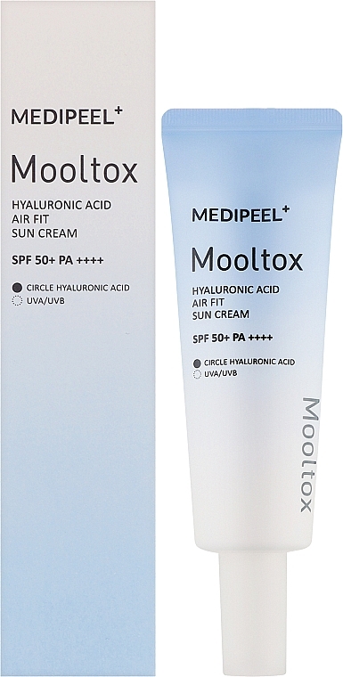 Сонцезахисний крем для обличчя - Medi Hyaluronic Acid Mooltox Air Fit Sun Cream SPF 50+ PA++++ — фото N2