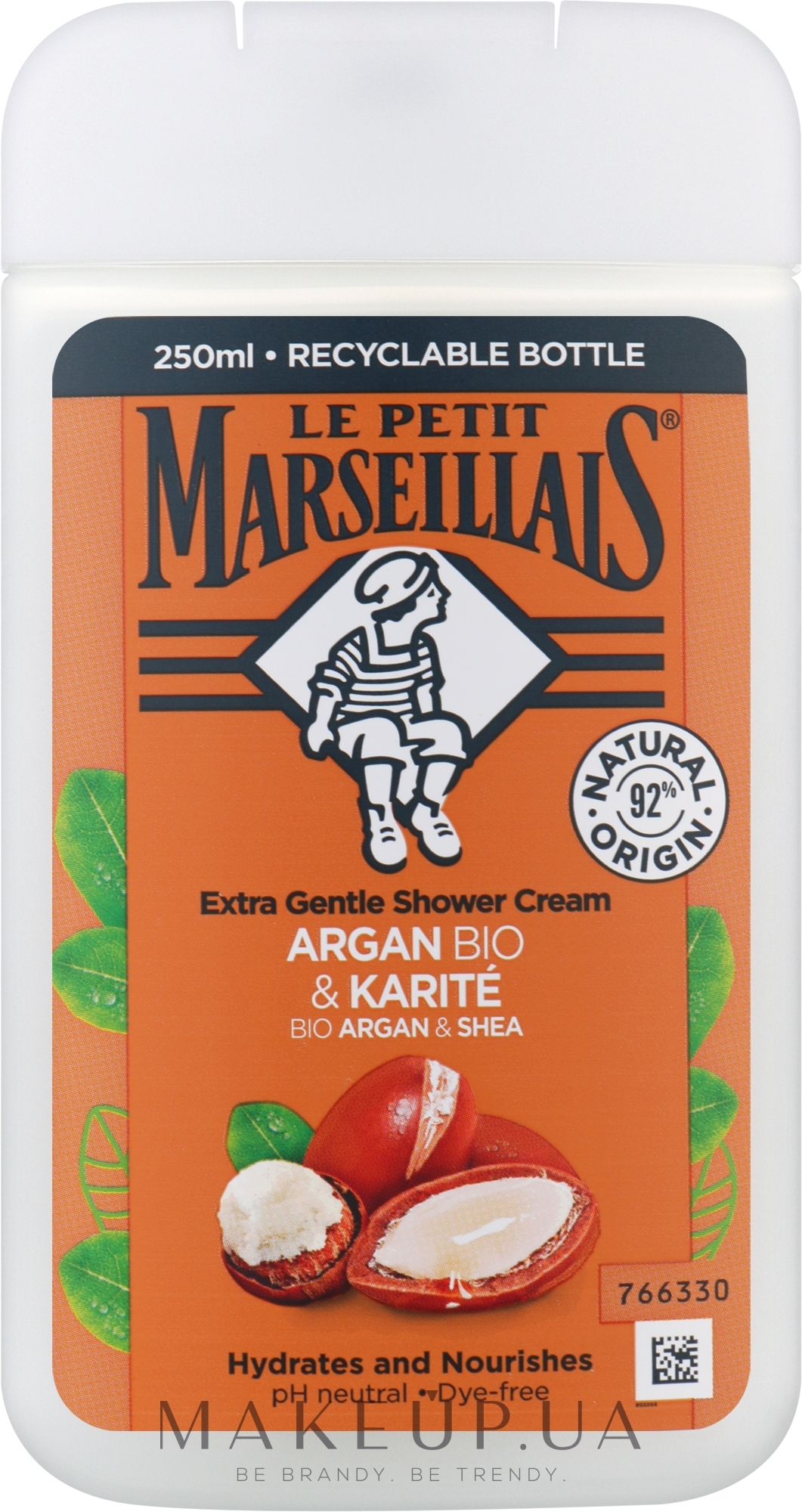 Біогель для душу "Арган і масло ши" - Le Petit Marseillais Argan Bio & Karite Extra Gentle Shower Cream — фото 250ml