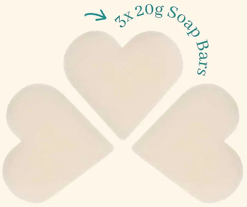 Набор - The English Soap Company Occasions Collection Happy Birthday Heart Guest Soaps (soap/3x20g) — фото N2