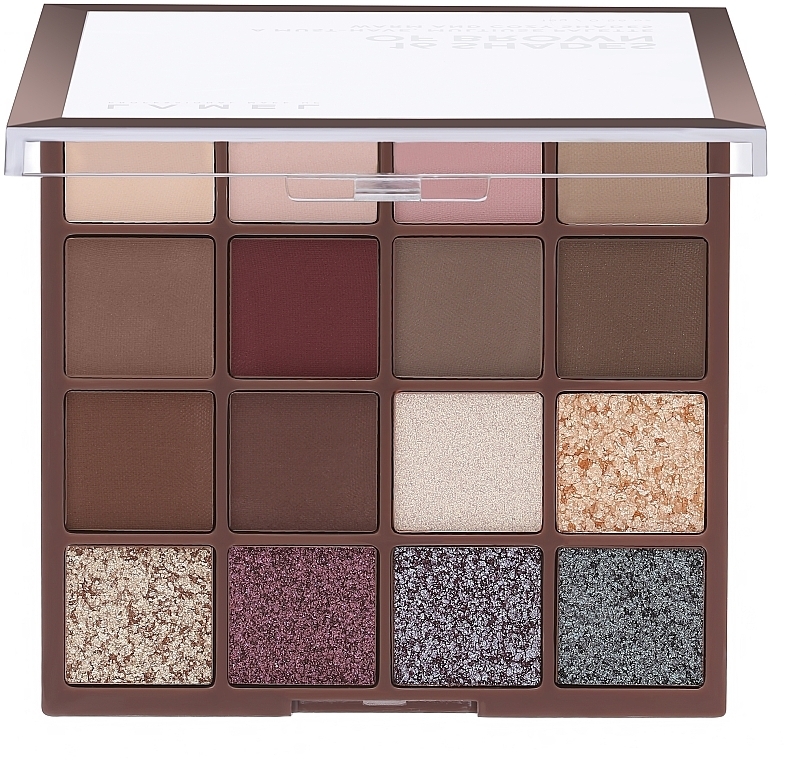 Палетка теней для век - LAMEL Make Up Eyeshadow 16 Shades Of Burgundy Palette — фото N2