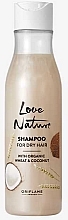 Парфумерія, косметика Живильний шампунь для сухого волосся з органічною пшеницею та кокосом - Oriflame Love Nature