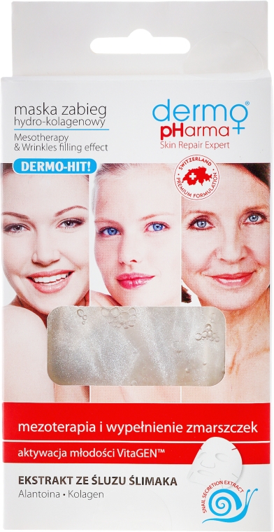 Маска для обличчя гідроколагенова "Мезотерапія" - Dermo Pharma Mesotherapy & Wrinkles Filling Effect — фото N1