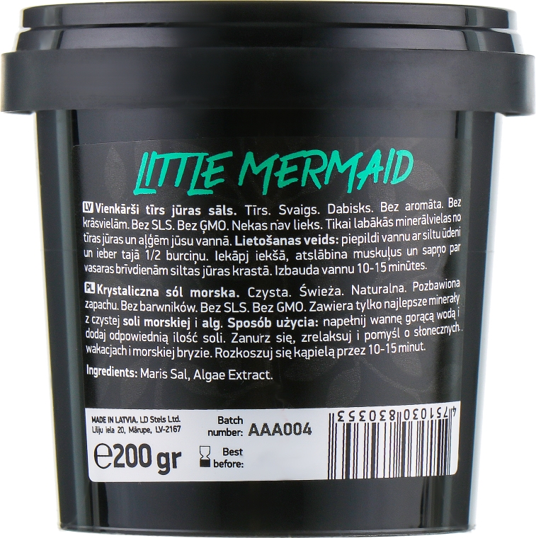 Сіль для ванн "Little Mermaid" - Beauty Jar Just Pure Sea Salt — фото N2