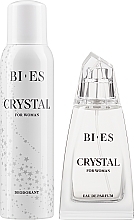 Bi-Es Crystal - Набор (edp/100ml + deo/150ml)  — фото N2