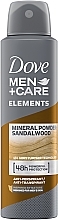 Парфумерія, косметика Антиперспірант аерозоль для чоловіків "Мінеральна пудра та сандалове дерево" - Dove Men+Care Elements Talc Mineral+Sandalwood