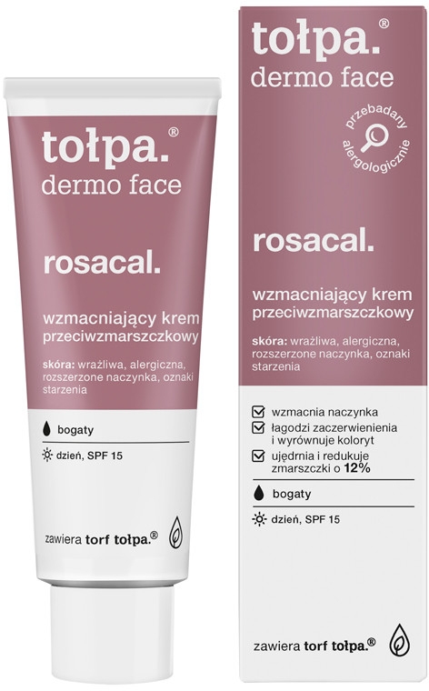 Зміцнювальний крем від зморшок - Tolpa Dermo Face Rosacal Face Cream — фото N3