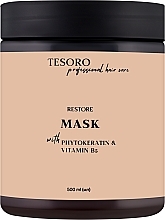 Маска для волосся з фітокератином, вітаміном B5 і екстрактом каштана - Moli Cosmetics Tesoro — фото N1