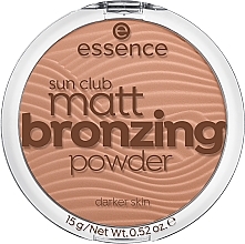 Духи, Парфюмерия, косметика Бронзирующая пудра - Essence Sun Club Matt Bronzing Powder