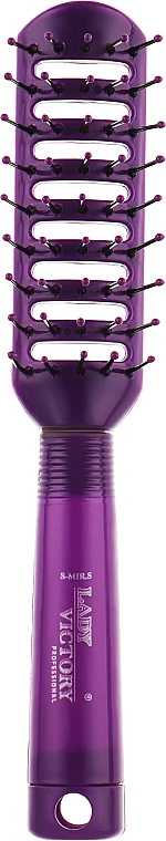 Расческа скелетная с защитными шариками, HBT-17, фиолетовая - Lady Victory — фото N1