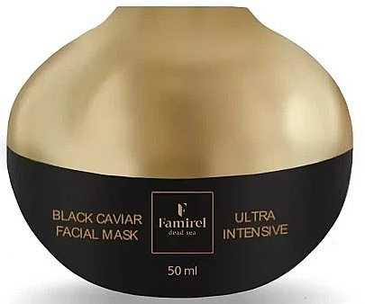 Ультра інтенсивна маска для обличчя з екстрактом чорної ікри - Famirel Black Caviar Facial Mask — фото N1