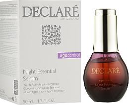 Нічна відновлююча сироватка для обличчя - Declare Age Control Night Repair Essential Serum — фото N2